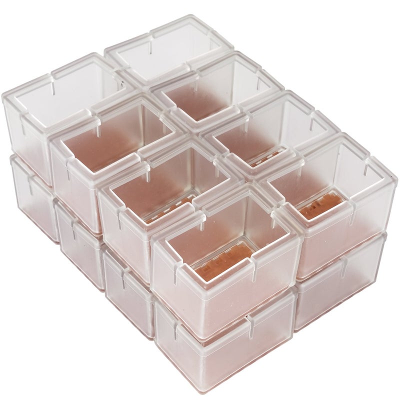 Anwenk Chair Leg Floor Protectors Rectangular Fit Length 1-15/16" to 2-1/16" & Width 15/16" to 1-3/16" Large Chair Leg Caps Silicone Table Chair Feet Protectors with Felt Pads (16Pack) - Image 4